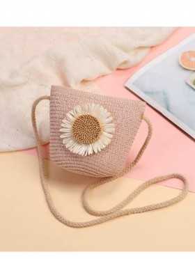 Kid's Crochet Mini Bag W/ Flowers